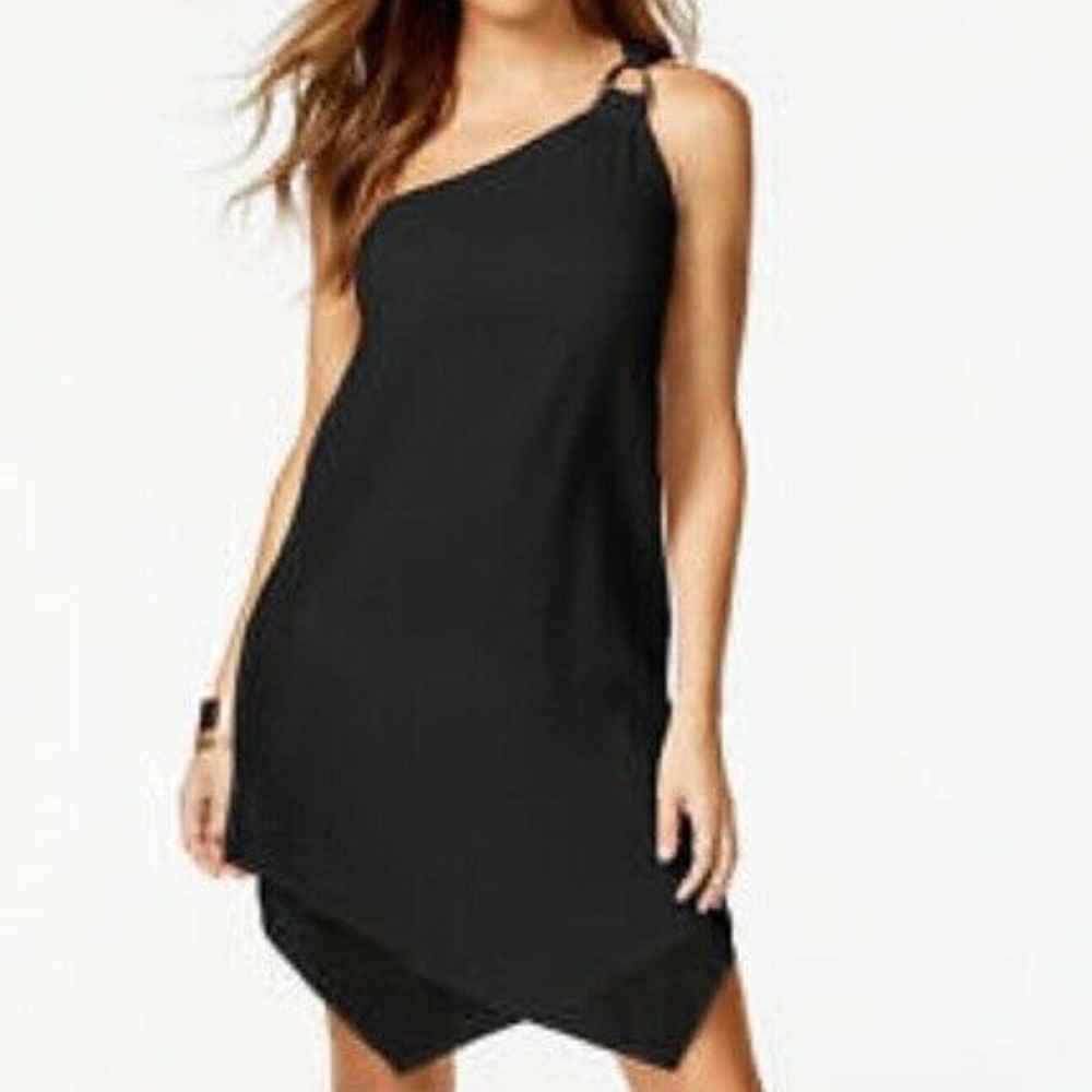 MICHAEL Michael Kors  One-Shoulder Swim Cover Up